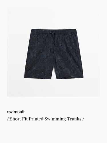 Zara Short fit printed swimming trunks - 452