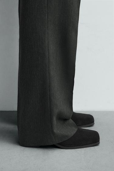 Zara LIMITED EDITION LEATHER HEELED BOOTS - Black - Image 0