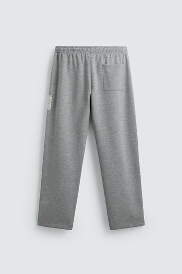 TROUSERS WITH LABEL PATCH - Grey marl by Zara - Image 7