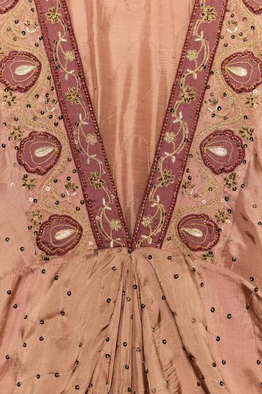 ROBE BRODERIES FANTAISIE ZW COLLECTION LIMITED EDITION - Rose moyen de Zara - Image 6