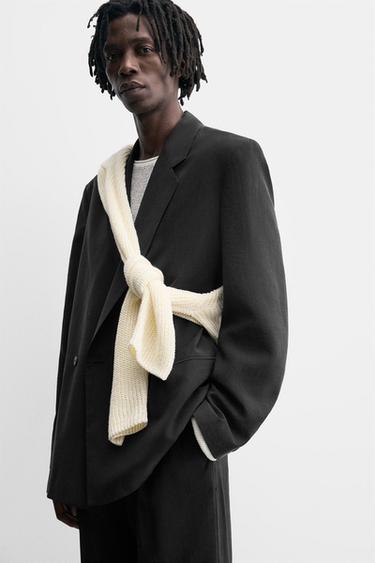 BLAZER FLUIDA DE FATO - Preto da Zara