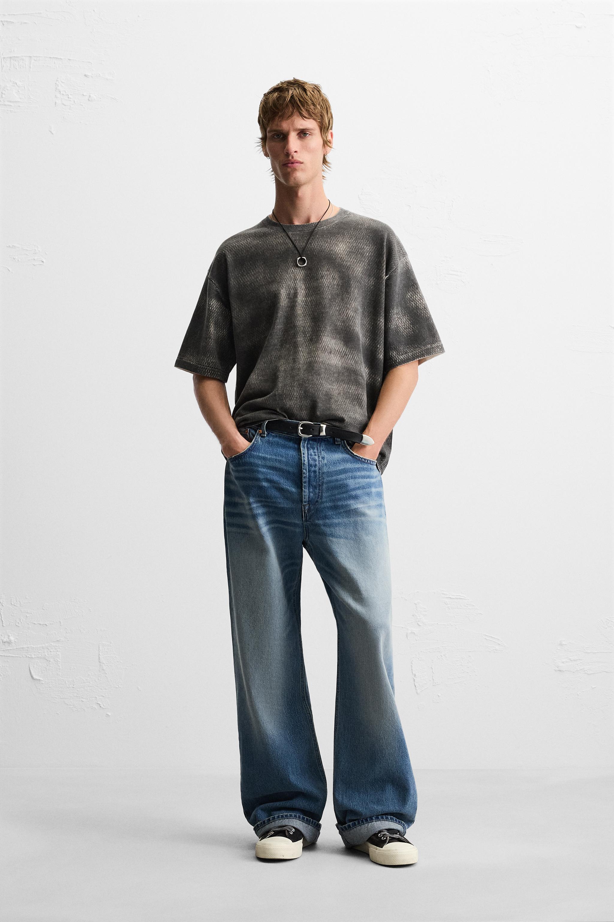 JACQUARD KNIT T-SHIRT - Light beige | ZARA United States