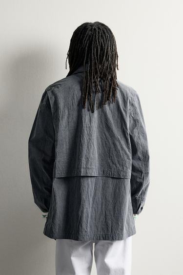 AARON LEVINE X ZARA WASHED TECHNICAL OVERSHIRT — Faded blue 2
