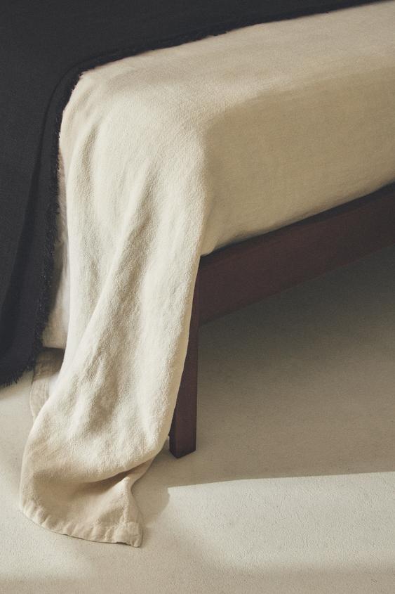 COUVRE-LIT LIN DÉLAVÉ (400 G/M²) - Sable de Zara - Image 6
