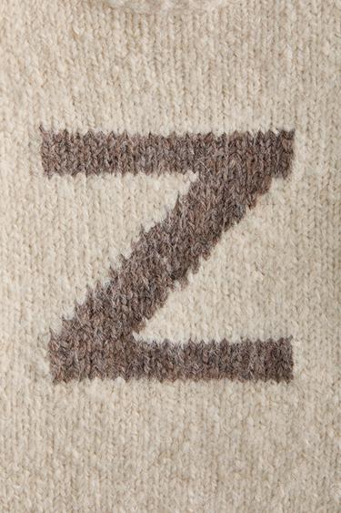 PULL ENFANT LETTRE Z - Blanc cassé de Zara - Image 3