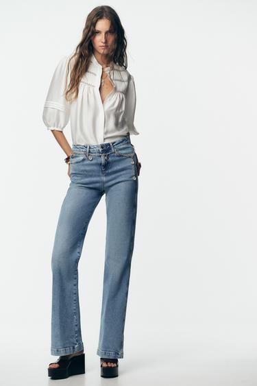 Zara PINTUCK CREPE BLOUSE - Ecru - Image 0