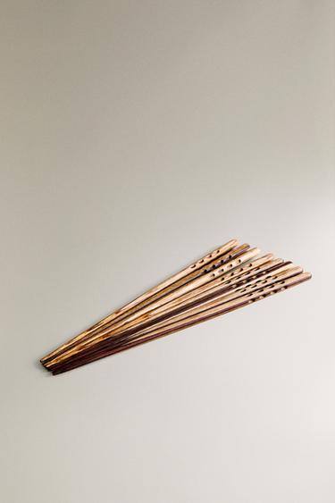 PACK OF BIRCH WOOD CHOPSTICKS (PACK OF 8) - Bluish by Zara - Image 1