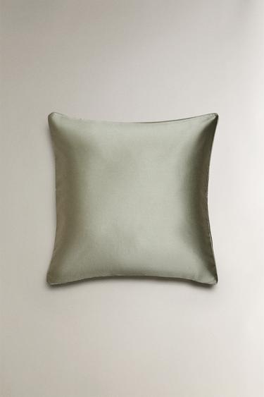 SATEEN CUSHION COVER - Green / Blue by Zara - Image 2