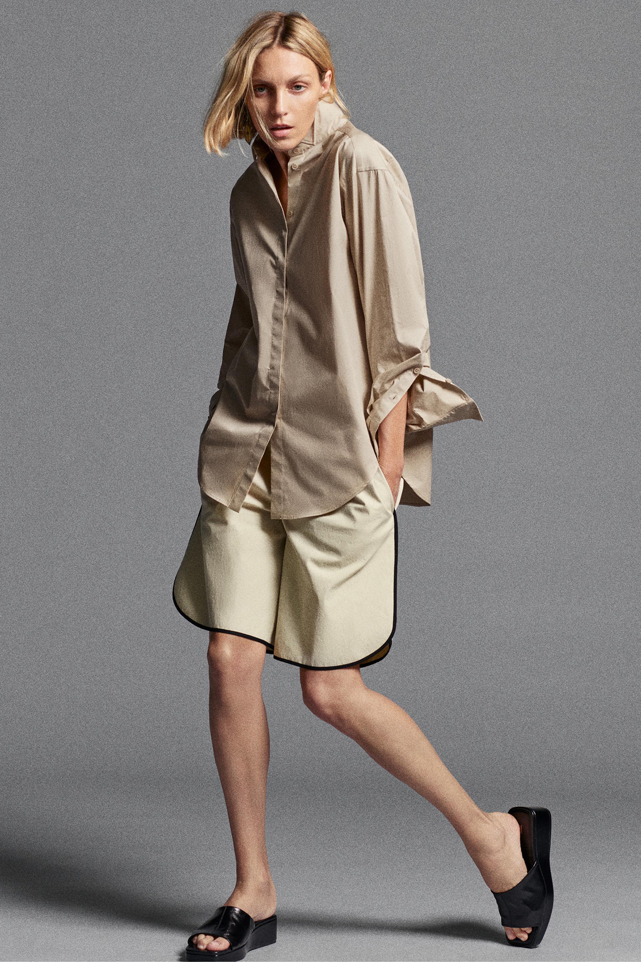 ZW COLLECTION CONTRAST BINDING BERMUDA SHORTS