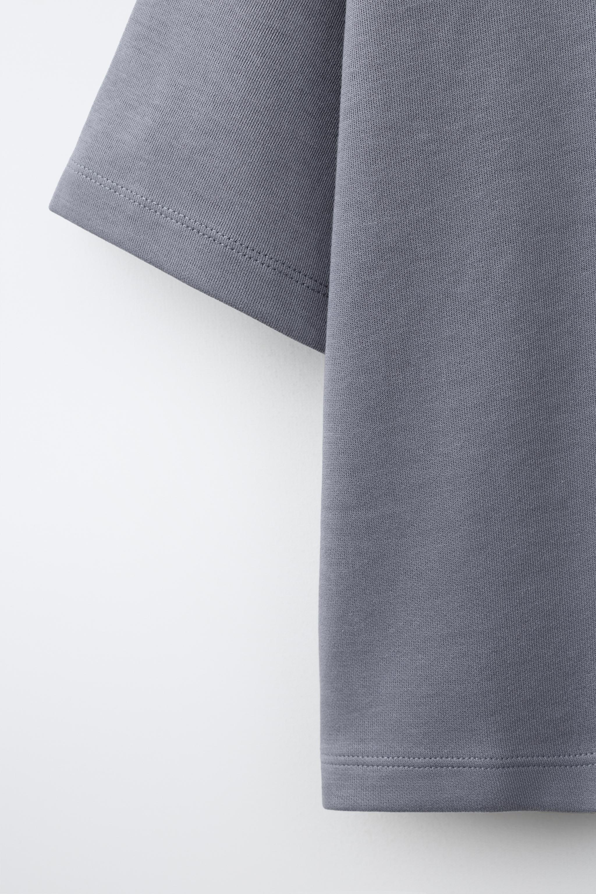 Детские футболки Zara INTERLOCK PLAIN T-SHIRT — фото 4