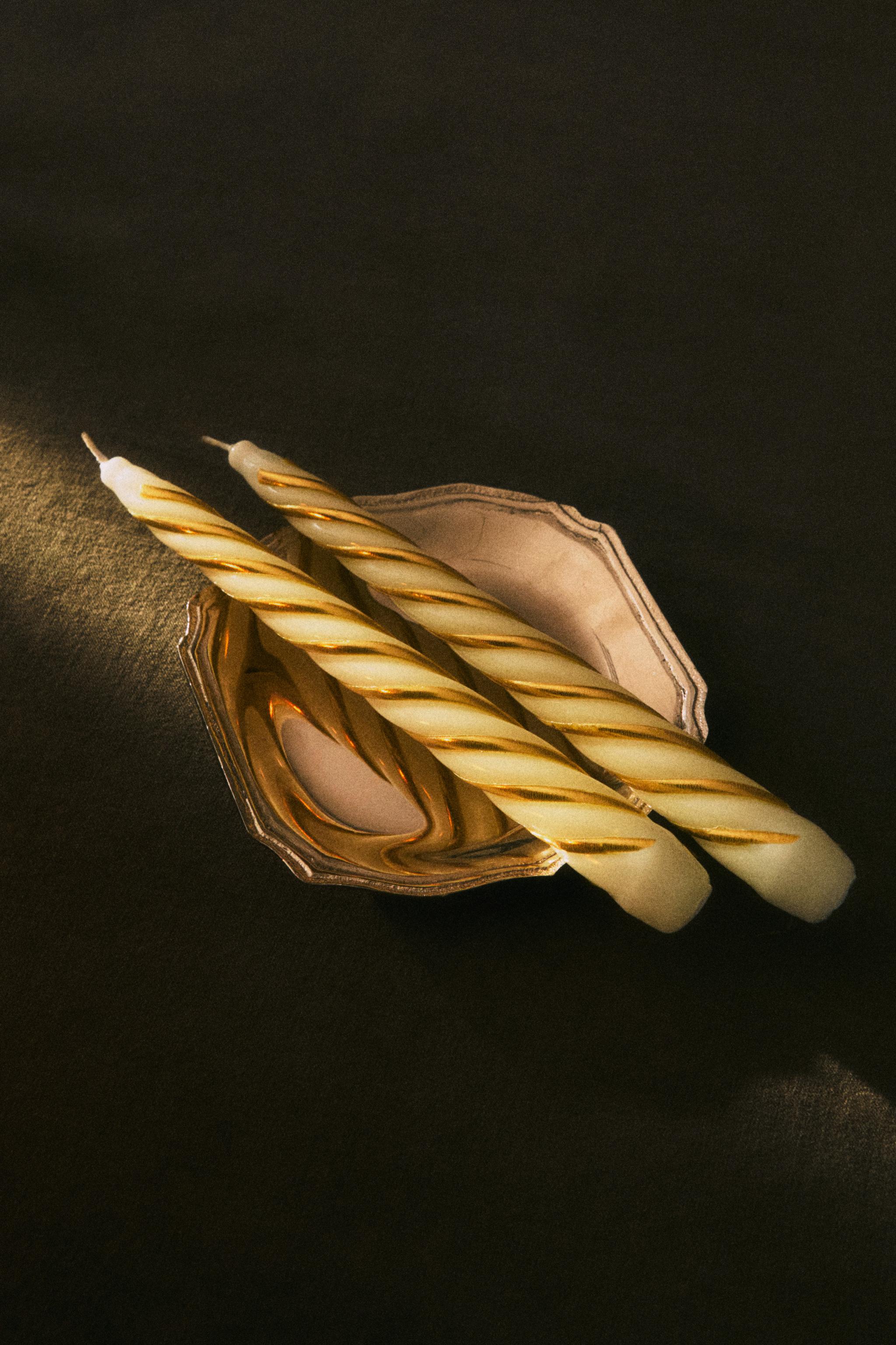 BOUGIES DÉCORATIVES SPIRALE NOËL (LOT DE 2)