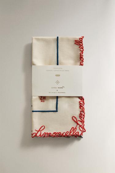 PACK OF LIMONCELLA COTTON NAPKINS X THE ANIMALS OBSERVATORY (PACK OF 2) - Light beige by Zara - Image 4