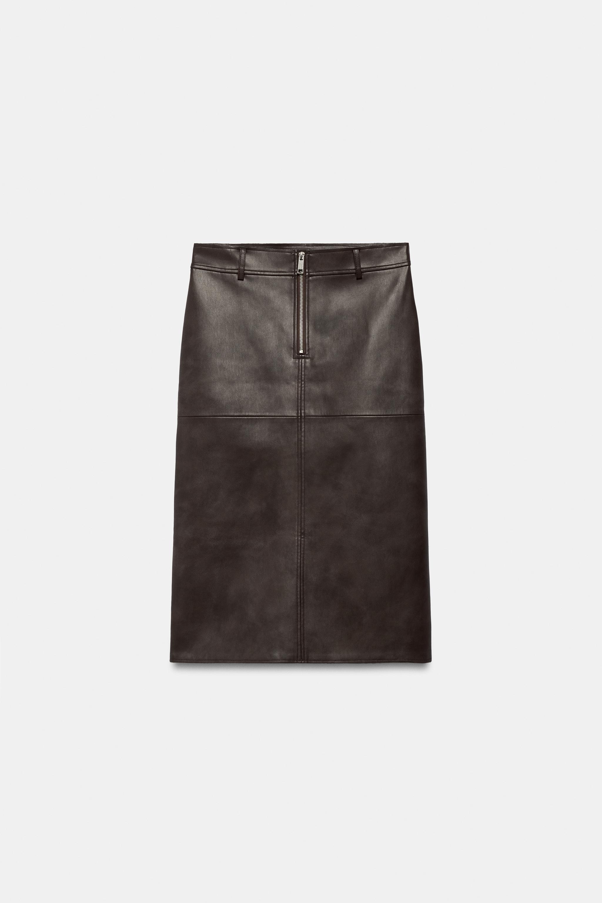 ラッキー DOUBLE-FACED FAUX LEATHER JACKET - Khaki | ZARA South Africa