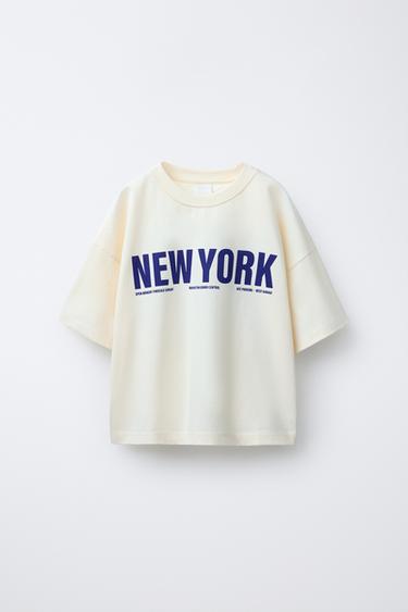 CAMISETA ESTAMPADO TEXTO - Amarillo de Zara