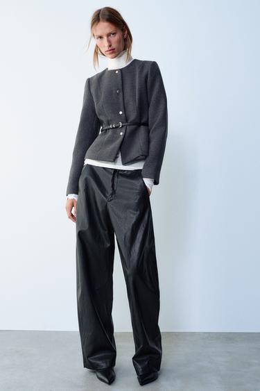 SOFT BELTED JACKET — Grey 2