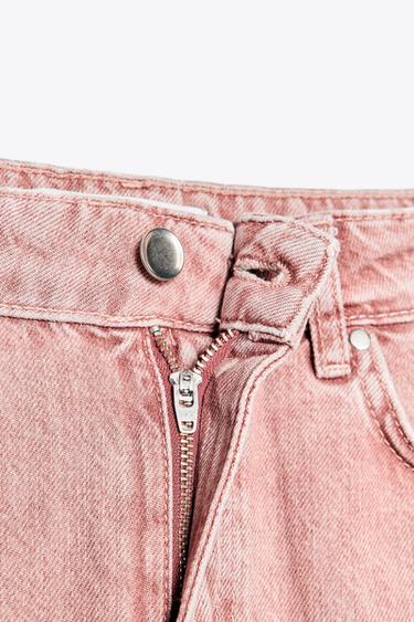 Z1975 WIDE-LEG MID-RISE JEANS - Pale pink by Zara - Image 7