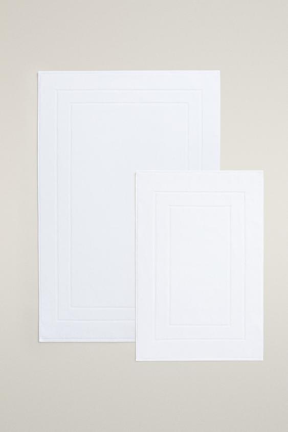 TOALHA DE PISO DE ALGODÃO - Branco da Zara - Imagem 0