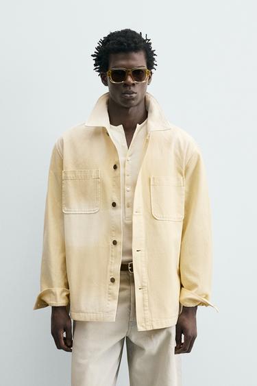 SOBRECAMISA REGULAR FIT - Vainilla de Zara