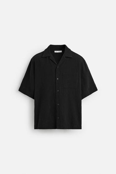 CHEMISE RELAXED FIT JACQUARD - Noir de Zara - Image 6