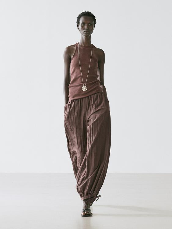 flowing draped pants