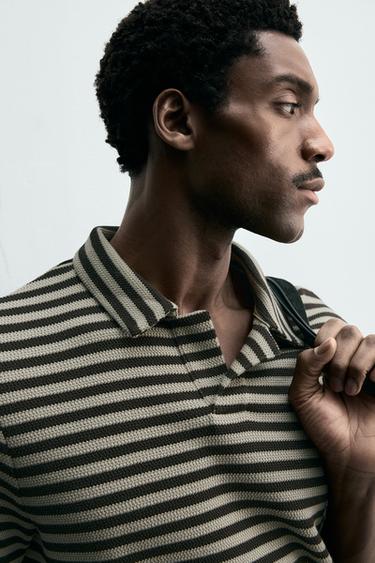 POLO RELAXED FIT STRUCTURÉ - rayures de Zara - Image 5