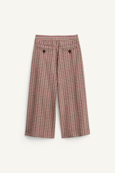 LIMITED EDITION CHECK TROUSERS - Pastel pink by Zara - Image 5