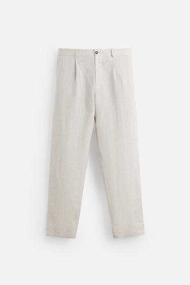 Zara Kum - %100 KETEN TAKIM PANTOLONU