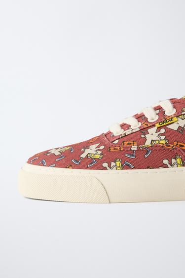 TENNIS À LACETS - Rouge de Zara - Image 3