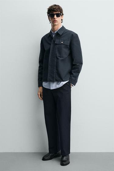 Zara LEATHER PENNY LOAFERS - Black - Image 0