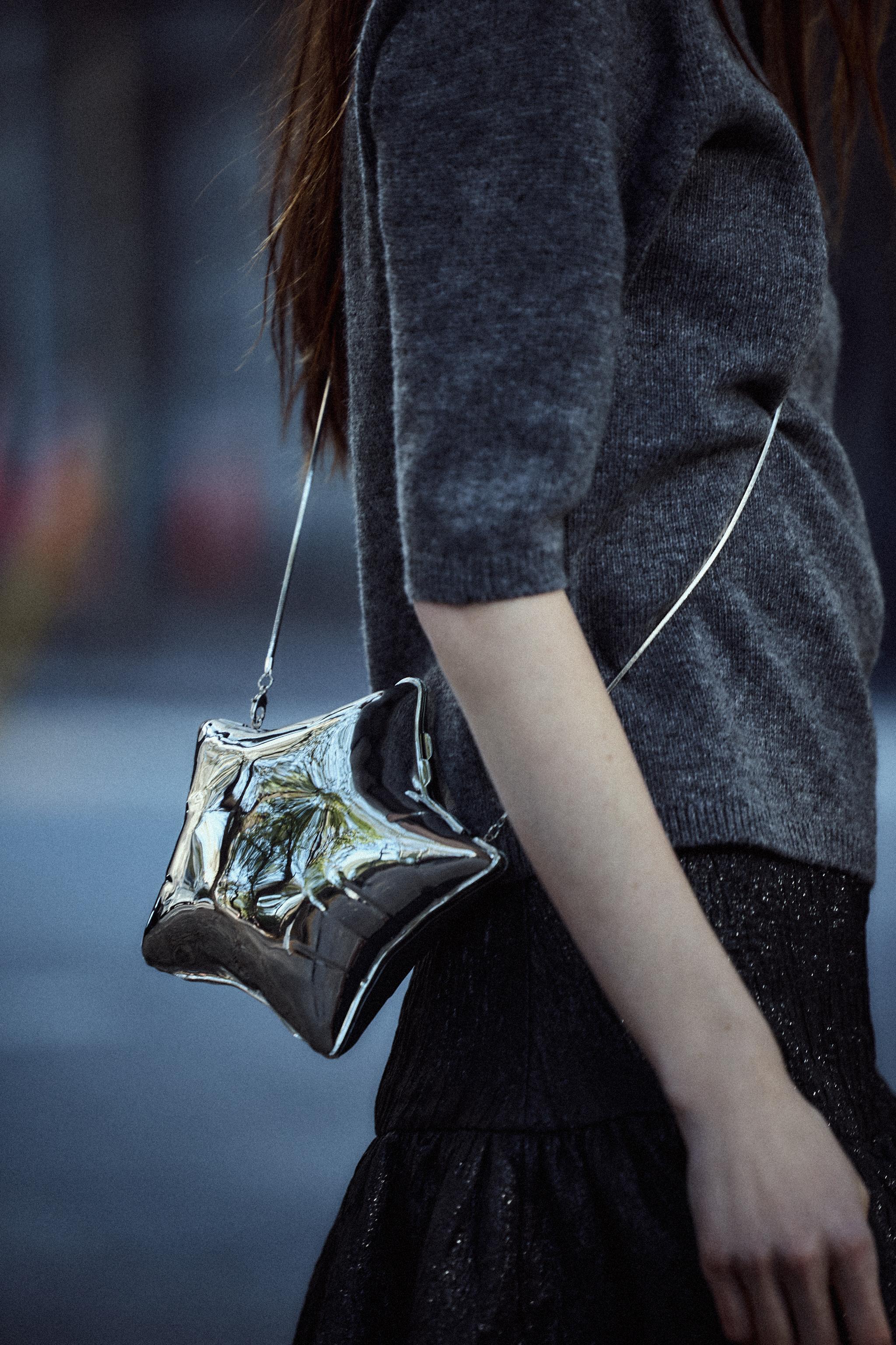 STAR BOX CLUTCH - Silver | ZARA United States