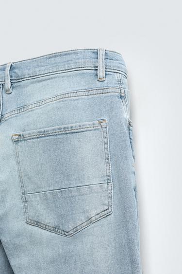 SKINNY CROPPED FIT JEANS - Light blue by Zara - Image 9