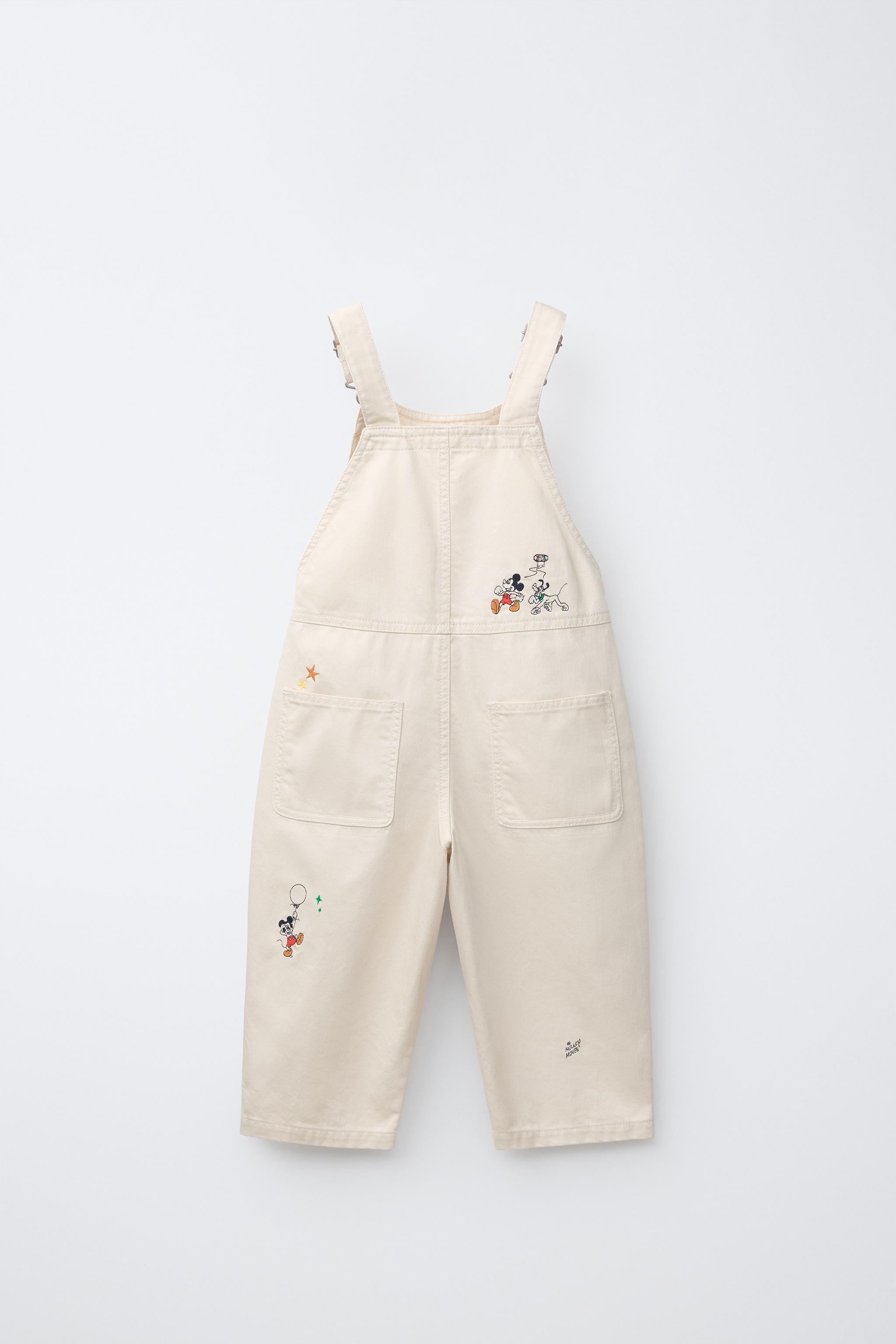 SALOPETTE EN SERGÉ À BRODERIES MICKEY MOUSE © DISNEY