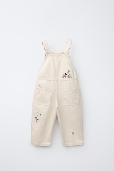 MICKEY MOUSE © DISNEY EMBROIDERED TWILL DUNGAREES - Ecru by Zara