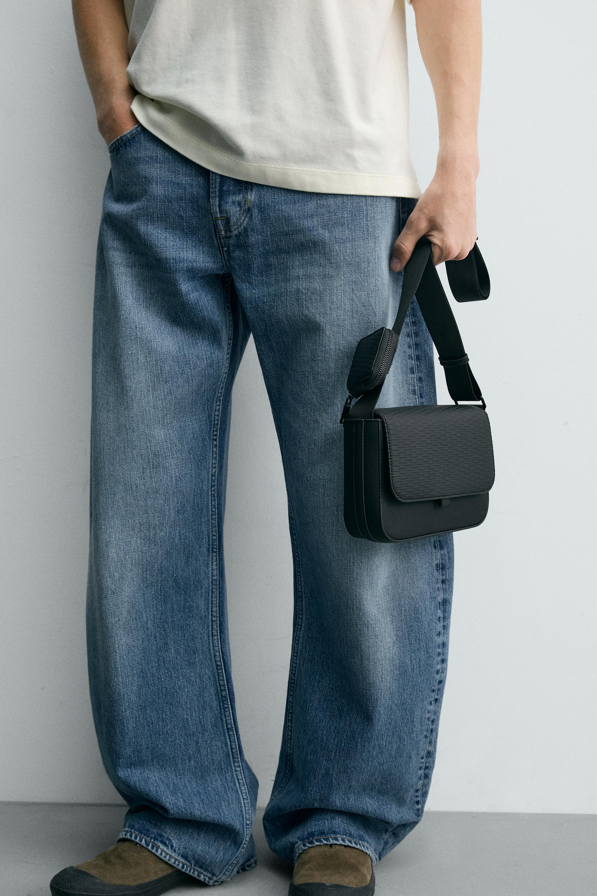 Мужские сумки Zara RUBBERIZED TEXTURE CROSSBODY — фото 3