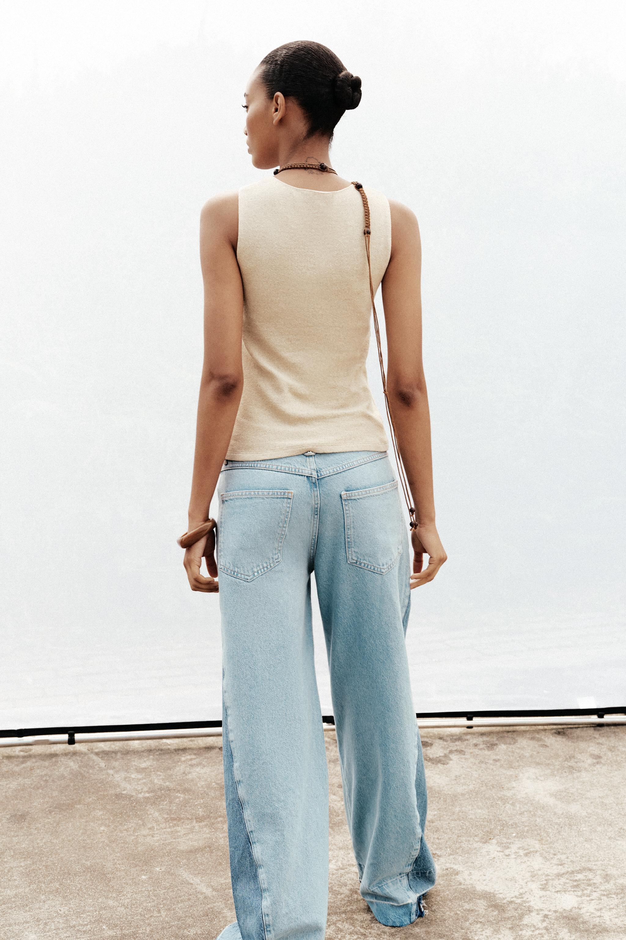 JEAN Z1975 WIDE LEG TAILLE NORMALE CONTRASTE