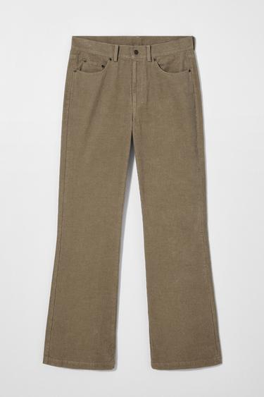 FLARE FIT CORDUROY TROUSERS BOBBY GILLESPIE X ZARA - Beige by Zara