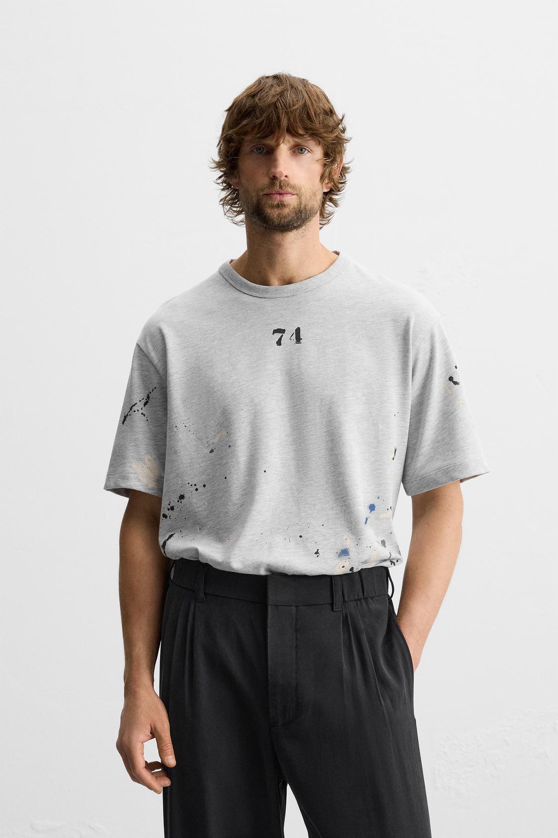 NUMBER SPLATTER T-SHIRT