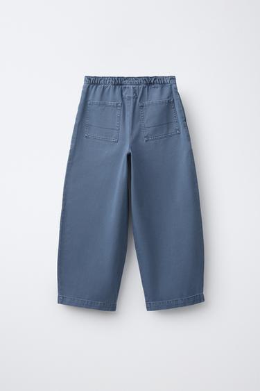 BALLOON TROUSERS WITH SEAM DETAIL - Blue by Zara - Image 1