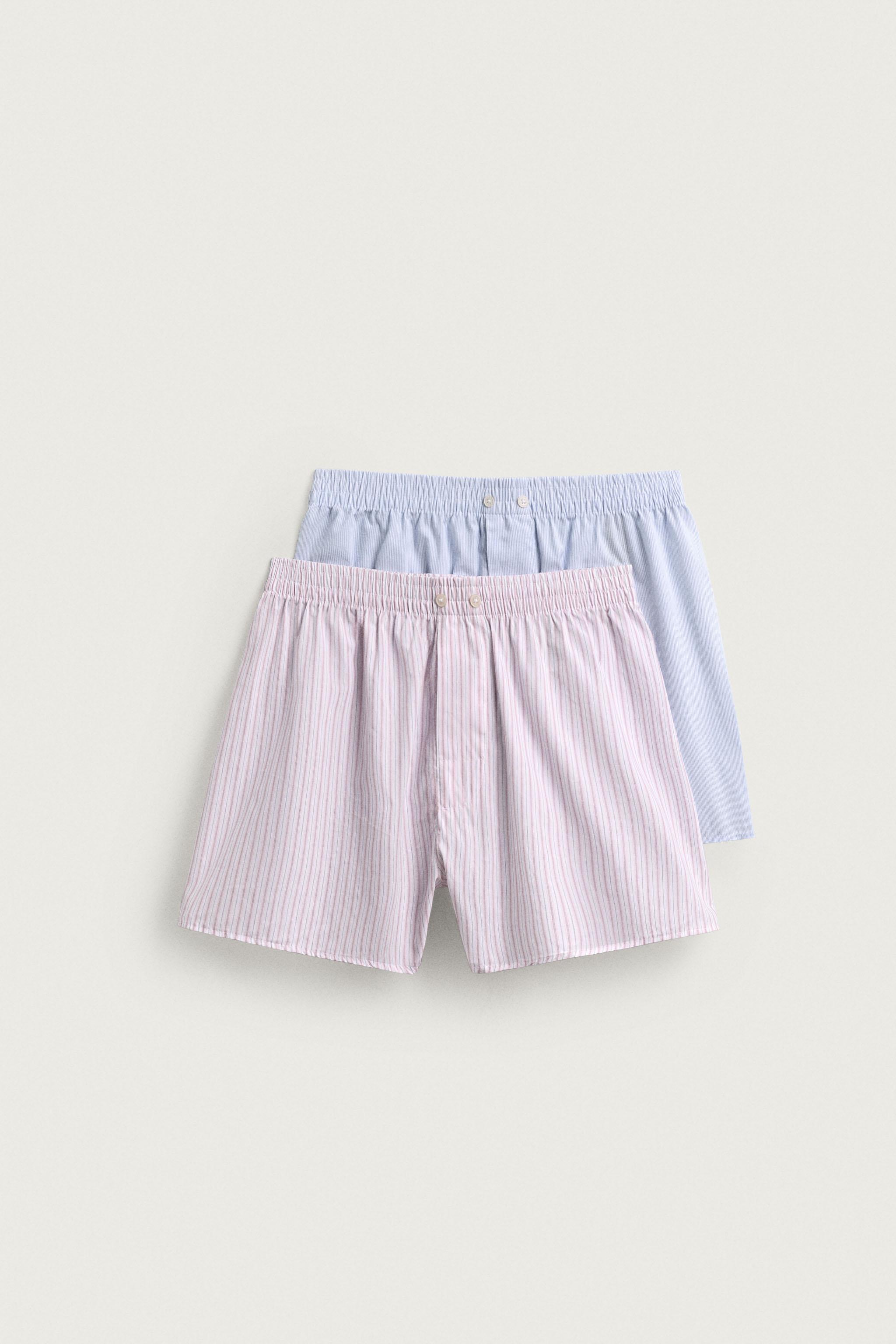 2-PACK MIXED POPLIN BOXERS — various