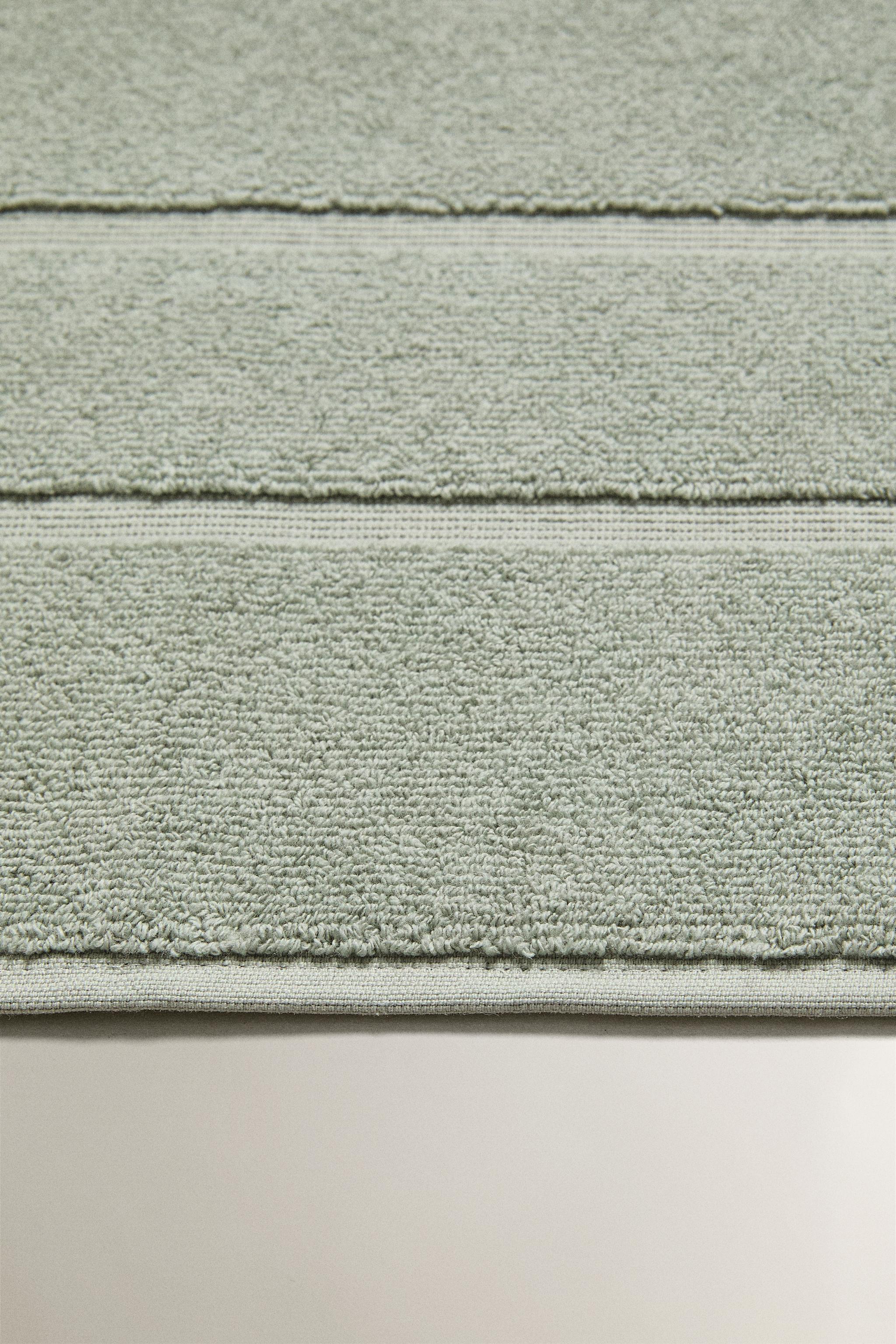 COTTON BATH MAT — Blue / Green