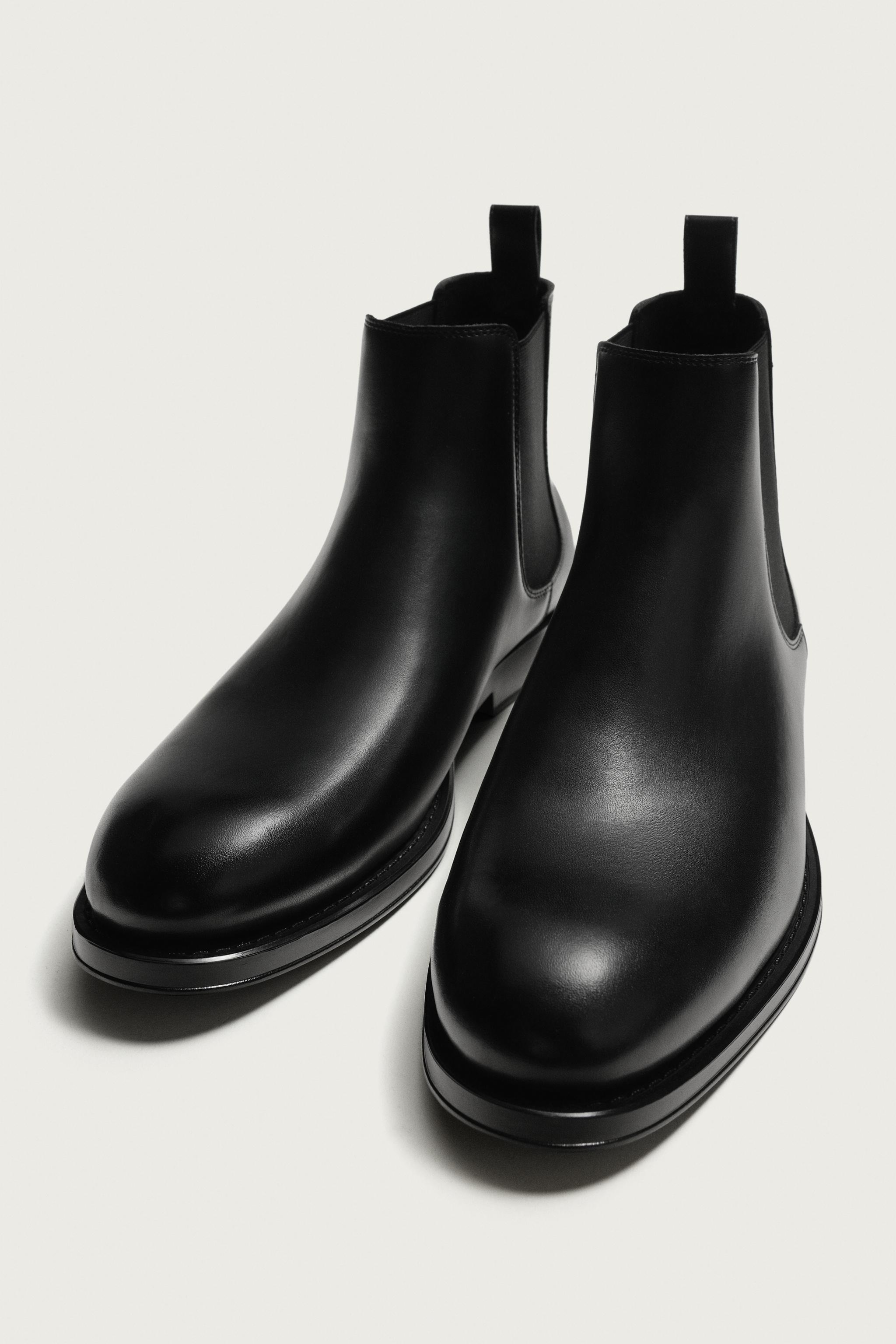 Мужские ботинки Zara POINTED-TOE CHELSEA BOOTS — фото 5