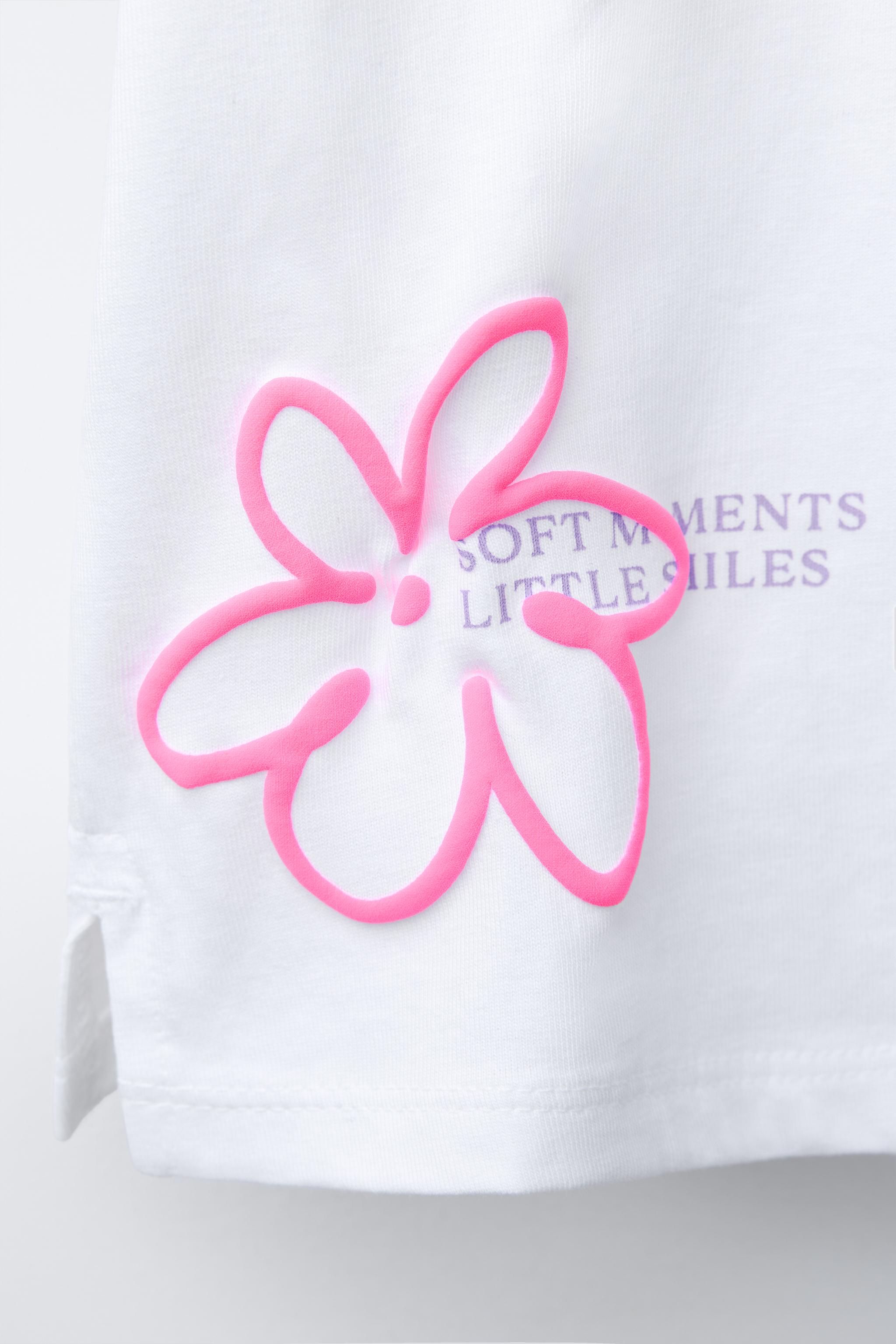T-SHIRT À IMPRIMÉ FLEURI EN RELIEF