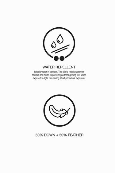 LUMAZKO JAKA, % 50 LUMA ETA % 50 LUMATXA, WATER REPELLENT - Urdin argia, Zara-rena