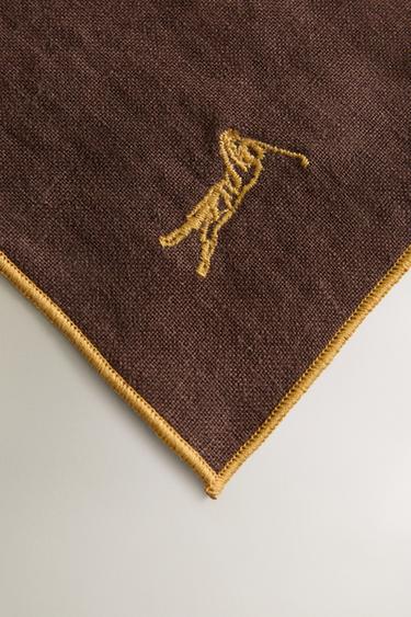 LOT SERVIETTES DE TABLE GOLF (LOT DE 2) - Marron / Vert de Zara - Image 2