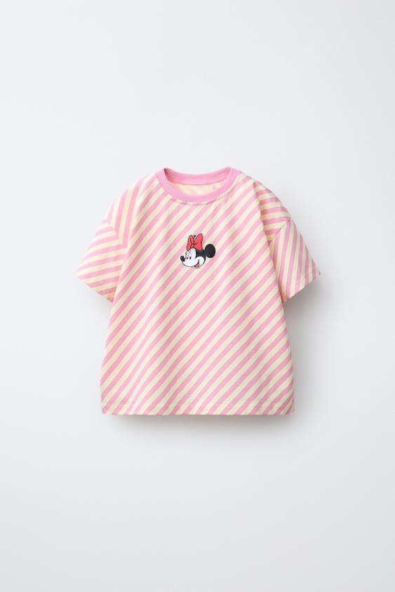 CAMISETA RAYAS PARCHE ENGOMADO MINNIE MOUSE © DISNEY - rayas de Zara - Imagen 0