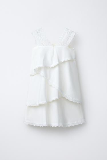 ROMANTIC EMBROIDERED LAYERED DRESS - White by Zara - Image 1
