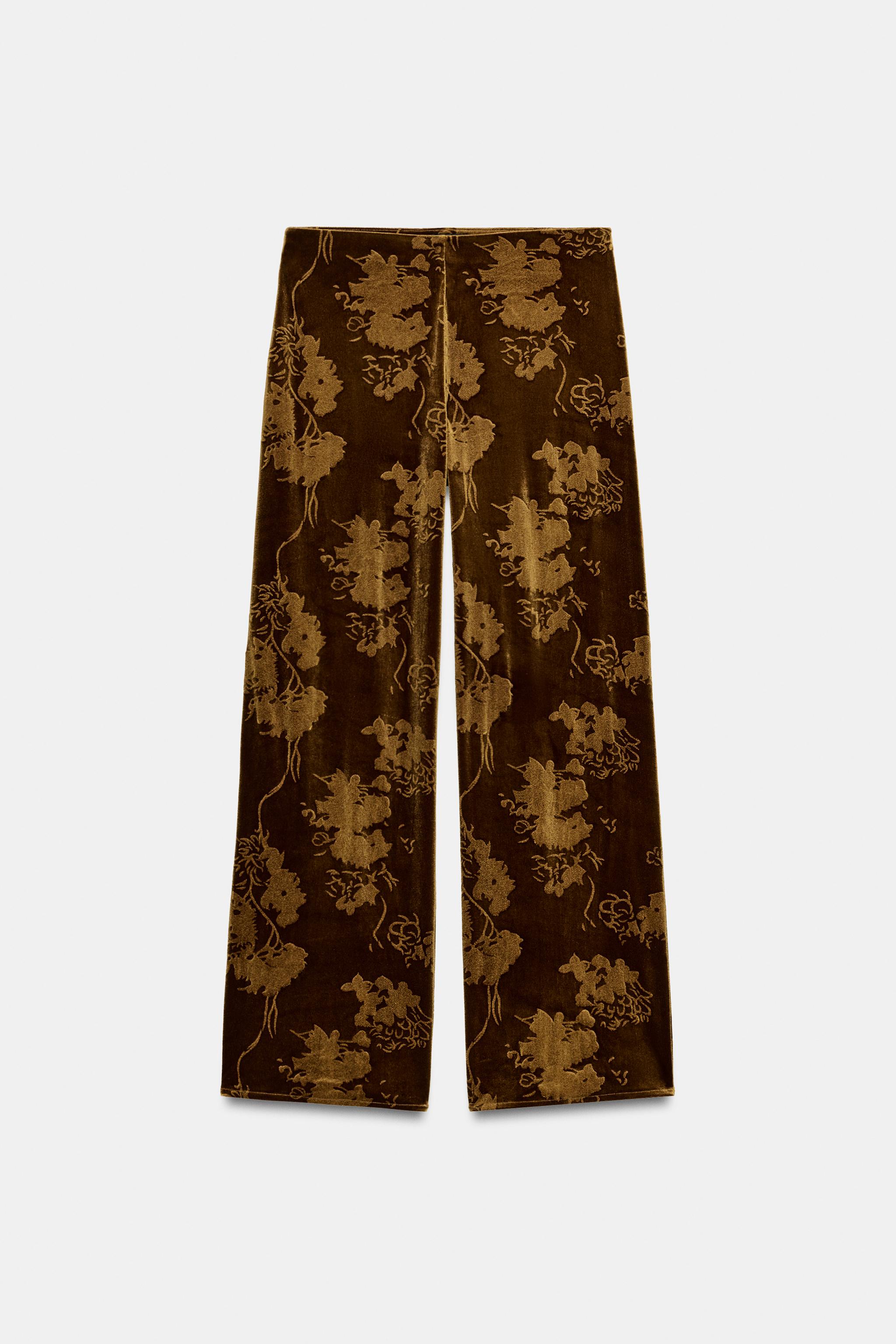 VELVET PRINT PANTS