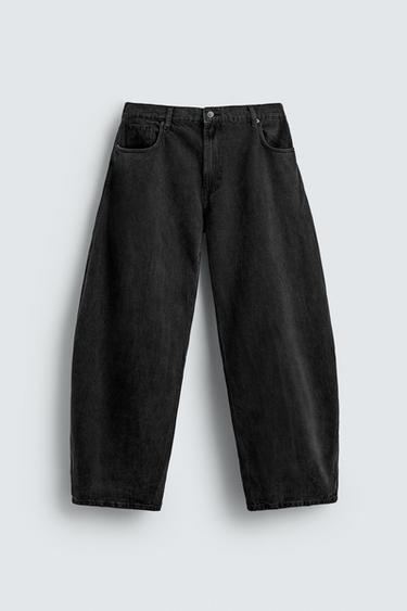 JEANS BALLOON FIT - Carbón de Zara