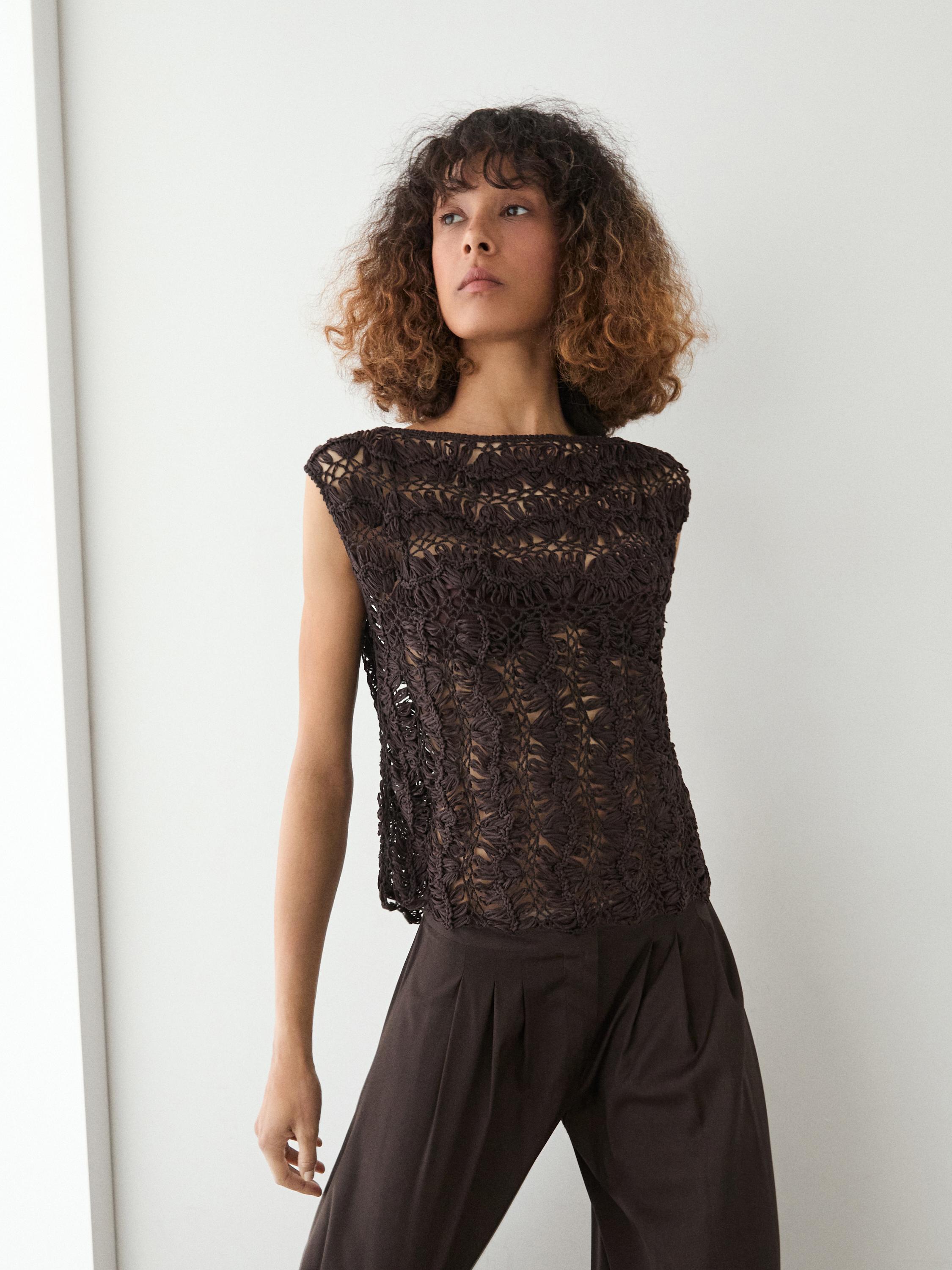 Top en maille crochet