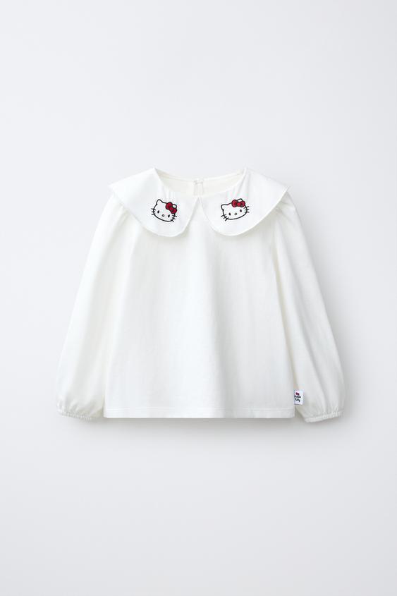 ピーターパンカラー HELLO KITTY © SANRIO Tシャツホワイト0Zaraのピーターパンカラー HELLO KITTY © SANRIO Tシャツ - ホワイト - 画像 0